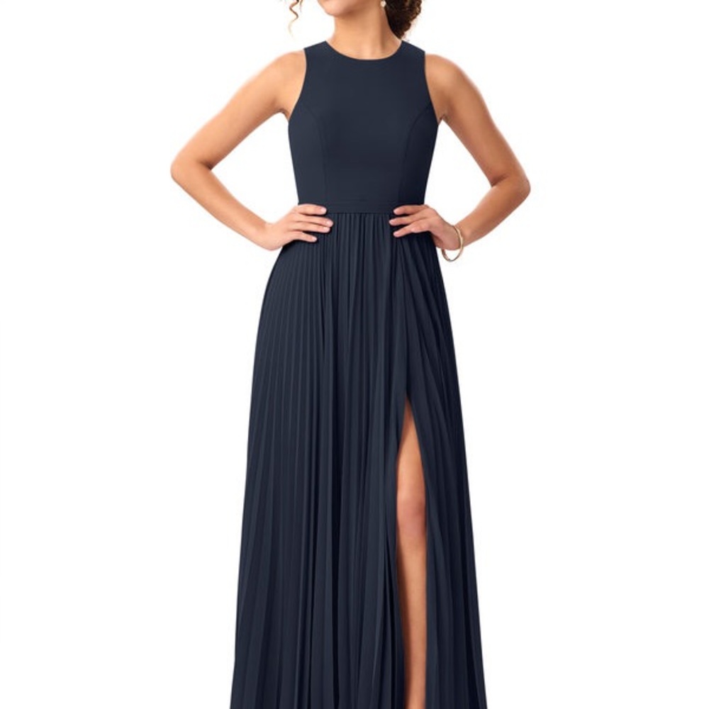 NWT Azazie Lindie Dark Navy A6 dress